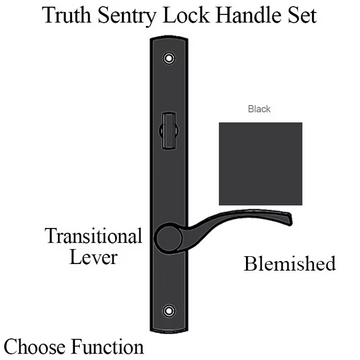 TRUTH SENTRY LOCK HANDLE SET, TRANSITIONAL, PAINTED OVER ZINC- BLACK - 97451040